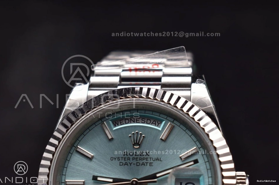 GMF Ice 40 A Weight Bracelet President Stick SS Dial Popular Blue 716 DayDate Gain on 0108